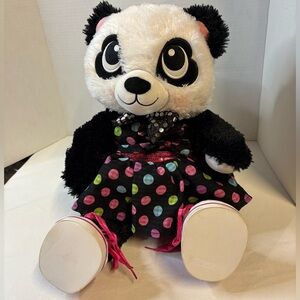 Build-A-Bear Panda with Polka Dot Dress